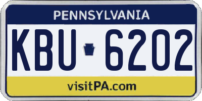 PA license plate KBU6202