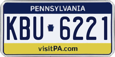 PA license plate KBU6221