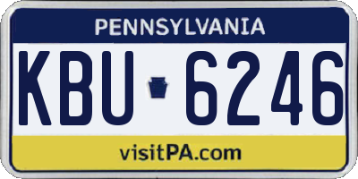 PA license plate KBU6246