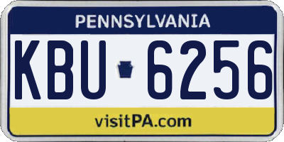 PA license plate KBU6256