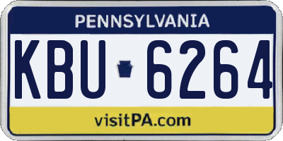 PA license plate KBU6264
