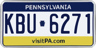 PA license plate KBU6271