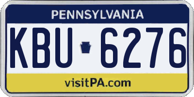 PA license plate KBU6276