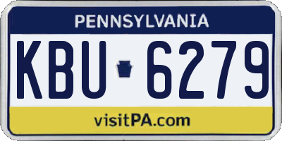 PA license plate KBU6279