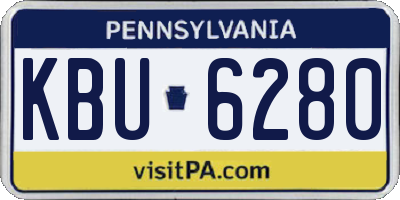 PA license plate KBU6280