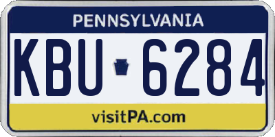 PA license plate KBU6284