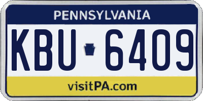 PA license plate KBU6409