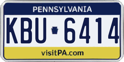 PA license plate KBU6414