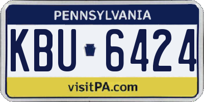 PA license plate KBU6424