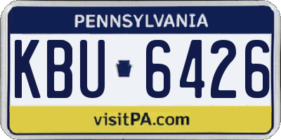 PA license plate KBU6426