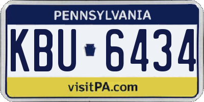 PA license plate KBU6434