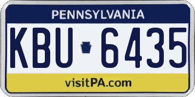 PA license plate KBU6435