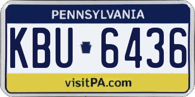 PA license plate KBU6436
