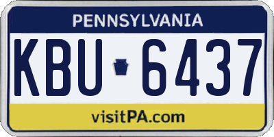 PA license plate KBU6437