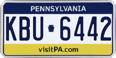 PA license plate KBU6442