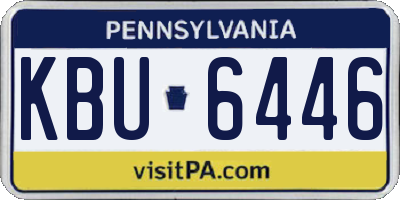 PA license plate KBU6446