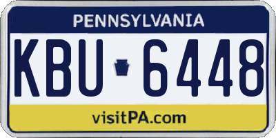 PA license plate KBU6448