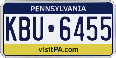 PA license plate KBU6455
