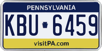 PA license plate KBU6459