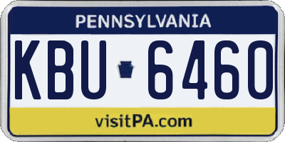 PA license plate KBU6460