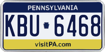 PA license plate KBU6468