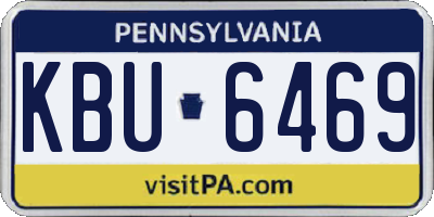 PA license plate KBU6469