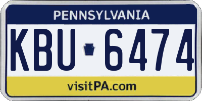 PA license plate KBU6474