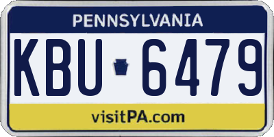 PA license plate KBU6479