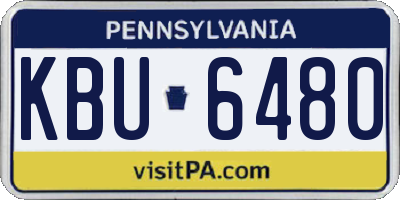 PA license plate KBU6480