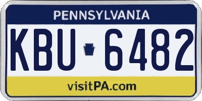 PA license plate KBU6482