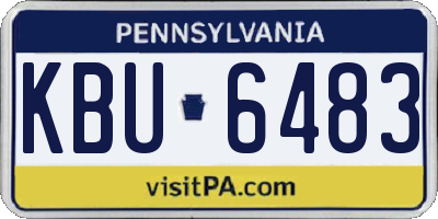 PA license plate KBU6483