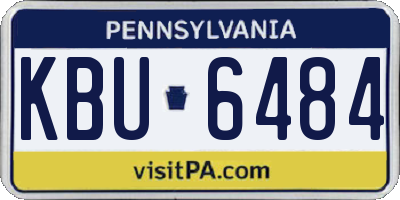 PA license plate KBU6484