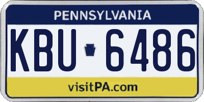 PA license plate KBU6486
