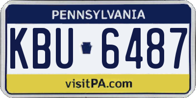 PA license plate KBU6487