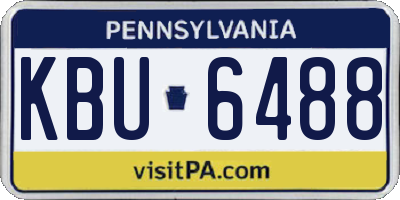 PA license plate KBU6488