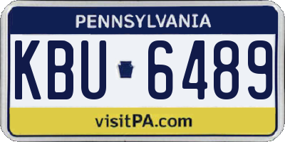 PA license plate KBU6489