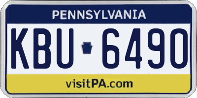 PA license plate KBU6490