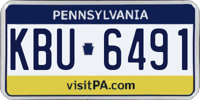 PA license plate KBU6491