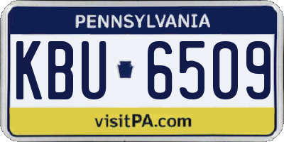 PA license plate KBU6509