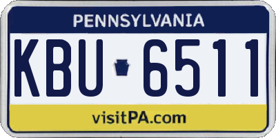 PA license plate KBU6511