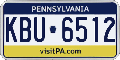 PA license plate KBU6512