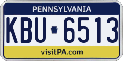 PA license plate KBU6513