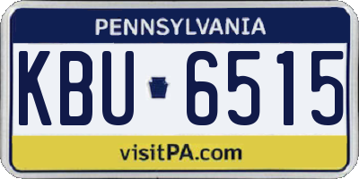 PA license plate KBU6515