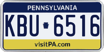 PA license plate KBU6516