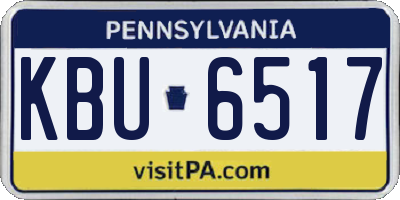 PA license plate KBU6517