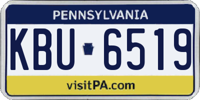 PA license plate KBU6519