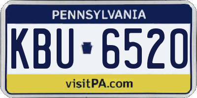 PA license plate KBU6520
