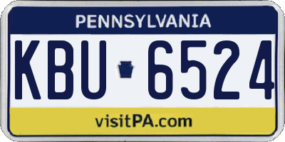 PA license plate KBU6524