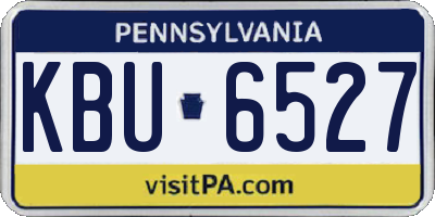 PA license plate KBU6527