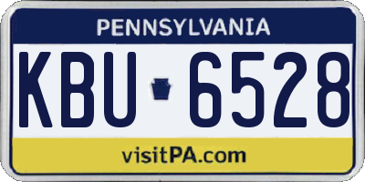 PA license plate KBU6528